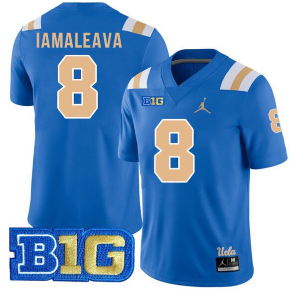 Mens Youths Kids Womens Nico Iamaleava Blue Stitched Jersey